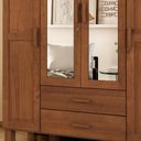 Ver imagem 7 de Guarda Roupa Casal 158cm 8 Portas Madeira Maciça Lone Castanho F07 - Mpozenato