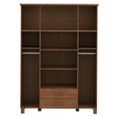 Ver imagem 5 de Guarda Roupa Casal 158cm 8 Portas Madeira Maciça Lone Castanho F07 - Mpozenato