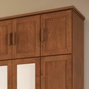 Ver imagem 6 de Guarda Roupa Casal 158cm 8 Portas Madeira Maciça Lone Castanho F07 - Mpozenato