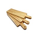 Ver imagem 1 de Kit 3 Tábuas de Servir com cabo 40 cm Descanso Panela Madeira de Pinus - Moai Shop
