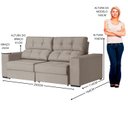 Ver imagem 2 de Sofá 4 Lugares Retrátil e Reclinável 250cm para Sala de Estar Eros