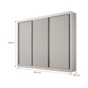 Ver imagem 3 de Guarda Roupa Casal 3 Portas Milano - Arbo Design