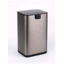 Ver imagem 2 de Lixeira Inox 30L Grafite Lixo Pedal Compacta Lixo Anti Odor