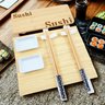 Kit Comida Japonesa 8pç Sushi Bambu Cerâmica Esteira Hashi - 2