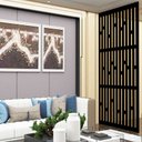 Ver imagem 1 de Painel Vazado Divisória Mdf London Preto - 0,60x2,20m