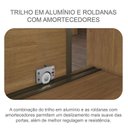 Ver imagem 3 de Guarda Roupa Casal Logan com Nicho e Gaveteiro Suiça Cumaru 23 - Novo Horizonte