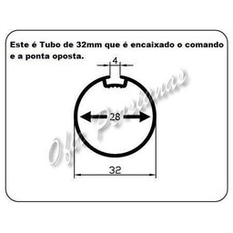 Peças para Persiana/Cortina Rolô 1 Kit 32mm C/Corrente 2,5M - Peças Rolô - 3