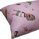 Ver imagem 3 de Fronha Portallar Malha Estampada Disney Princesas Brilhantes 48cmx68cm Rosa