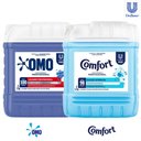 Ver imagem 1 de Kit Lavandeira: Lava Roupas Líquido Lavagem Perfeita Omo 7l + Amaciante Lavanderia Pro Comfort 7l