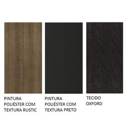 Conjunto Sala de Jantar Mesa Tampo de Madeira 6 Cadeiras Rustic/preto/oxford Hanna Madesa - 10