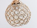Ver imagem 1 de Pendente Globo Ouro Rosé Metal e Cristal 1g9 12cm
