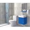 Gabinete Banheiro Com Cuba Bancada 44cm Msqd Arezzo - Barbaresco & Prado:Azul - 1