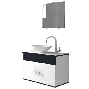 Gabinete para Banheiro 60cm Suspenso com Cuba Armário para Lavabo - Brovália