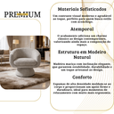 Ver imagem 4 de Poltrona Giratória Orgânica Maya Tecido Boucle Premium Design Redondo Sala Quarto Suporta 150kg:Bouc