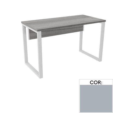 Mesa de Escritório Pé Tubular Pe25 em Mdp 90x60cm Cinza com Base Cinza