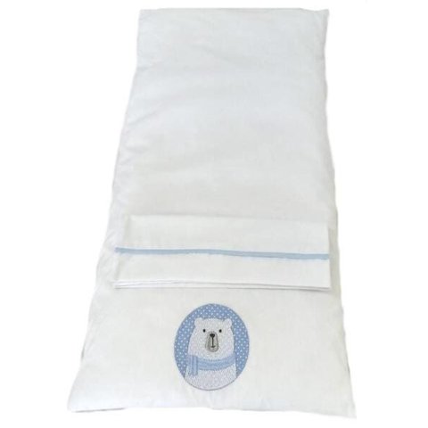 Colchonete De Carrinho Urso Polar Azul