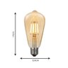 Lâmpada Led Bulbo Filamento St64 4w Âmbar 2200k - 3