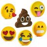 Coleção Emoji Com 6 Toys Madeira Decorativo 10 Cm - 1