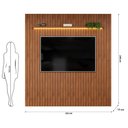 Ver imagem 3 de Painel para TV Trento 223 Ripado Freijó com LED-DJ Móveis