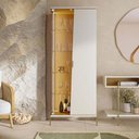 Ver imagem 3 de Cristaleira e Aparador para Sala Sena Off White Matte Freijó - Colibri