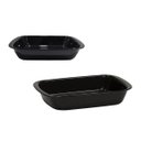 Ver imagem 1 de Kit Travessa Servir Vemplast 2 Peças P+M Polipropileno Preto