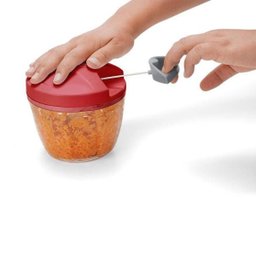 Mini Processador Triturador Alimentos Manual Corda 3 Lâminas - 3