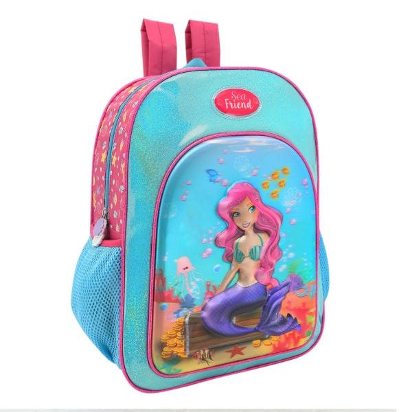 Kit Mochila Sereia Completo Original Costas Tam G Colorizi - 7