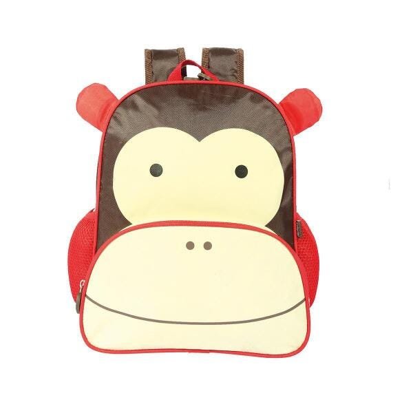 Mini Mochila Escolar E Lancheira Térmica Zoo Macaco Colorizi - 2