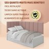 Cabeceira Para Cama de Solteiro Riscadinha Infantil Rose - 4