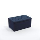 Ver imagem 3 de Kit Cabeceira Decorativa Para Cama Box Antares e Calçadeira Sagitarius 90 Cama de Solteiro Sued Azul