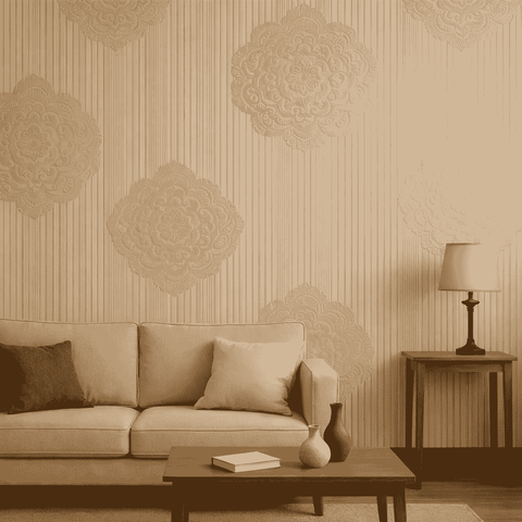 Papel de Parede - Mandala Dourada