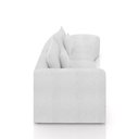 Ver imagem 6 de Sofá Curvo Decorativo Kimiko 307Cm 3 Lugares Sala de Estar com Chaise Bouclê Branco G52 - Gran Belo