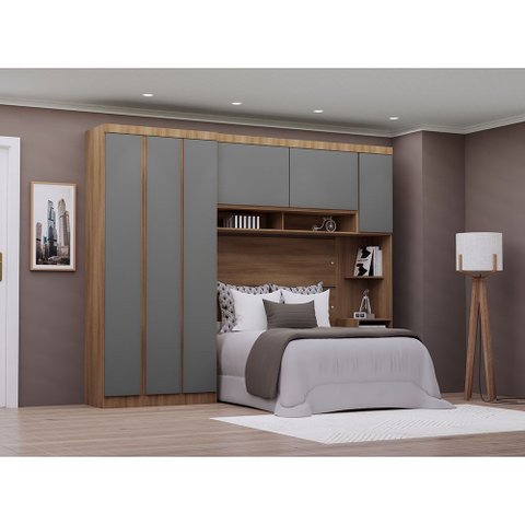 Guarda Roupa Casal Modulado 6 Portas e 3 Gavetas Veneza Luciane Móveis