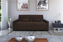 Ver imagem 2 de Sofá Cama Lavínia 3 Lugares Suede Marrom Matrix