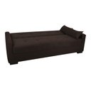 Ver imagem 7 de Sofá Cama Lavínia 3 Lugares Suede Marrom Matrix