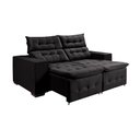 Ver imagem 2 de Sofá Retratil Reclinável Pillow 1,90 Veludo Preto