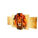 Ver imagem 4 de Quadro Decorativo O Leão da Tribo de Judá Marrom Dourado