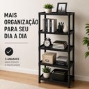 Ver mais imagens de Estante Organizadora 5 Prateleiras 5 Nichos Plástico Preto