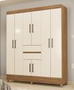 Ver imagem 1 de Guarda Roupa Roupeiro Solteiro 82060 08 Portas 02 Gavetas Munique Amendola Touch Off White Demóbile
