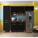 Ver imagem 1 de Cozinha Compacta Rebeca 7 Portas 2 Gav. Castanho/Onix