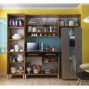 Ver imagem 2 de Cozinha Compacta Rebeca 7 Portas 2 Gav. Castanho/Onix