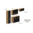 Ver imagem 4 de Cozinha Compacta Rebeca 7 Portas 2 Gav. Castanho/Onix