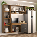 Ver imagem 2 de Cozinha Compacta Lua 4 Portas 2 Gavetas Castanho/onix