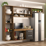 Cozinha Compacta Lua 4 Portas 2 Gavetas Castanho/onix - 2