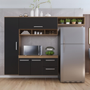 Ver imagem 4 de Cozinha Compacta Lua 4 Portas 2 Gavetas Castanho/onix