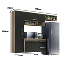 Ver imagem 6 de Cozinha Compacta Lua 4 Portas 2 Gavetas Castanho/onix
