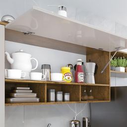 Cozinha Compacta Lua 4 Portas 2 Gavetas Castanho/off White - 3