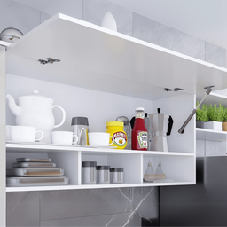 Cozinha Compacta Lua 4 Portas 2 Gavetas Branco - 3