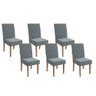 Cadeira Sala de Jantar 2cad149fr Kit 6 Un Freijo Assento/encosto Cinza - Kappesberg - 1