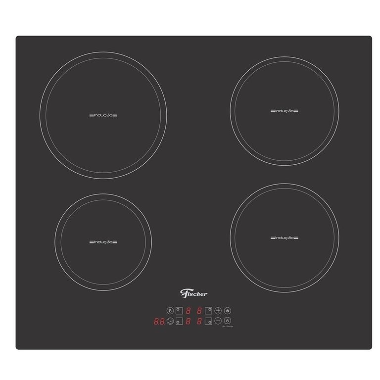 Cooktop de Indução Fischer 4 Bocas com Touch Screen Vitrocerâmica 220v 33243-89825 Cooktop de Indução Fischer 4 Bocas com Touch Screen Vitrocerâmica 220v 33243-89825